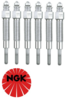 SET OF 6 NGK GLOW PLUGS TO SUIT NISSAN TD42 TD42T TURBO DIESEL 4.2L I6