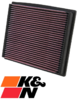 K&N REPLACEMENT AIR FILTER TO SUIT AUDI S6 C5 AQJ ANK 4.2L V8