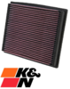 K&N REPLACEMENT AIR FILTER TO SUIT AUDI A4 B5 AGA APS ABC ACK APR 2.4L 2.6L 2.8L V6