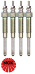 SET OF 4 NGK GLOW PLUGS TO SUIT TOYOTA 2L 2L-T 2L-TE 3L 5L 5L-E TURBO DIESEL 2.4L 2.8L 3.0L I4