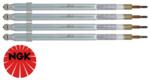 SET OF 4 NGK GLOW PLUGS TO SUIT NISSAN PATROL GU Y61 ZD30DDTI TURBO DIESEL 3.0L I4 FROM 09/2007