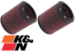 PAIR OF K&N REPLACEMENT AIR FILTER TO SUIT AUDI A8 D3 BFM BVJ BVN TURBO DIESEL 4.1 4.2L V8