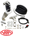 SAAS BAFFLED OIL CATCH CAN KIT TO SUIT FORD RANGER PX1 P5AT TURBO DIESEL 3.2L I5