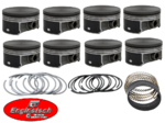 SET OF ENGINETECH PISTONS AND RINGS TO SUIT CHEVROLET CORVETTE C6 LS2 6.0L V8