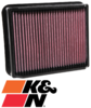 K&N REPLACEMENT AIR FILTER TO SUIT TOYOTA HIACE TRH201R TRH221R TRH223R 2TR-FE 2.7L I4 FROM 03/2015