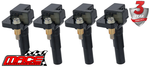 4 X MACE STD REPLACEMENT IGNITION COIL TO SUIT SUBARU IMPREZA GD GG EJ205 TURBO 2.0L F4 TILL 10/2002