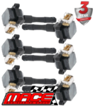 SET OF 6 MACE STANDARD REPLACEMENT IGNITION COILS TO SUIT BMW M50B20 M50B20TU M52B20 2.0L I6