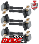 SET OF 6 MACE STANDARD REPLACEMENT IGNITION COILS TO SUIT BMW 5 SERIES 525I M50B25 2.5L I6