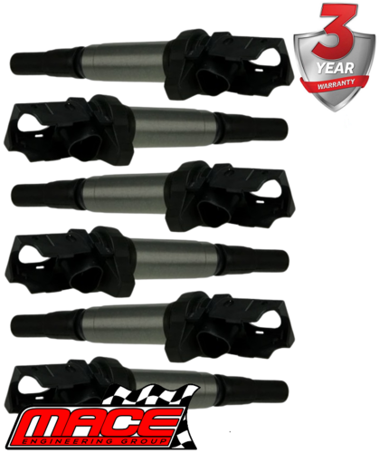SET OF 6 MACE STANDARD REPLACEMENT IGNITION COILS FOR BMW 3 SERIES 325I M54B25 2.5L I6 FROM 10/2002