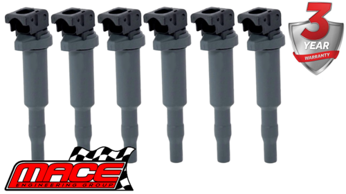 SET OF 6 MACE STANDARD REPLACEMENT IGNITION COILS TO SUIT BMW 5 SERIES 530I N53B30A 3.0L I6