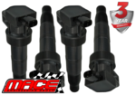 SET OF 4 MACE STANDARD REPLACEMENT IGNITION COILS TO SUIT HYUNDAI SONATA NF G4KE 2.4L I4