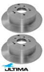 ULTIMA REAR SOLID DISC BRAKE ROTOR SET TO SUIT HYUNDAI SANTA FE CM G4KE D4EB 2.2L 2.4L I4