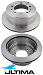 ULTIMA REAR VENTED DISC BRAKE ROTOR SET TO SUIT TOYOTA LANDCRUISER HDJ100R HDJ101R 1HD-FTE 4.2L I6
