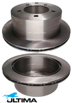 ULTIMA REAR DISC BRAKE ROTOR SET TO SUIT TOYOTA LANDCRUISER VDJ76R VDJ78R VDJ79R 1VD-FTV 4.5L V8