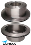 ULTIMA REAR DISC BRAKE ROTOR SET TO SUIT TOYOTA LANDCRUISER GRJ79R 1GR-FE 4.0L V6