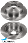 ULTIMA REAR SOLID DISC BRAKE ROTOR SET TO SUIT NISSAN PULSAR B17 C12 FC MR16DDT MRA8DE 1.6L 1.8L I4