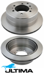 ULTIMA REAR VENTED DISC BRAKE ROTORS TO SUIT TOYOTA LANDCRUISER HDJ80R 1HD-T 4.2L I6 FROM 08/1992
