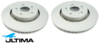 ULTIMA FRONT VENTED DISC BRAKE ROTOR SET TO SUIT HONDA CR-V RM K24A K24Z9 R20A5 2.0L 2.4 I4 10/12 ON
