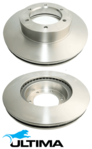 ULTIMA FRONT VENTED DISC BRAKE ROTORS FOR TOYOTA HILUX RN85R RN90R 22R 2.4 I4 08/1991 ON TO 10/1995