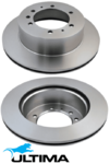 ULTIMA REAR VENTED DISC BRAKE ROTOR SET TO SUIT NISSAN PATROL GU Y61 ZD30DDTI TURBO DIESEL 3.0L I4