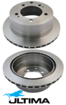 ULTIMA REAR DISC BRAKE ROTOR SET TO SUIT TOYOTA LANDCRUISER FZJ78R 1FZ-FE 4.5L I6