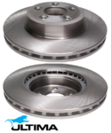 ULTIMA FRONT DISC BRAKE ROTOR SET TO SUIT FORD TERRITORY SZ 276DT TURBO DIESEL 2.7L V6