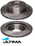 ULTIMA FRONT VENTED DISC BRAKE ROTOR SET TO SUIT TOYOTA PRADO KZJ95R KDJ95R 1KZ-TE 1KD-FTV 3.0L I4