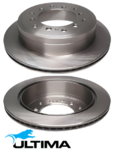 ULTIMA REAR DISC BRAKE ROTOR SET TO SUIT TOYOTA PRADO TRJ150R GDJ150R 2TR-FE 1GD-FTV 2.7L 2.8L I4