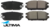 ULTIMA REAR CERAMIC BRAKE PAD SET TO SUIT MITSUBISHI PAJERO V75W 6G74 3.5L V6 SUITS 149KW