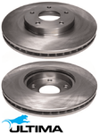 ULTIMA FRONT DISC BRAKE ROTOR SET TO SUIT NISSAN HR12DDT MR20DE MR20DD QR25DE M9R 1.2L 2.0L 2.5L I4