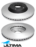 ULTIMA FRONT VENTED DISC BRAKE ROTOR SET TO SUIT TOYOTA ALPHARD MNH10R 1MZ-FE 3.0L V6 TILL 03/2005