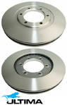 ULTIMA FRONT VENTED DISC BRAKE ROTOR SET TO SUIT FORD COURIER PC 4G54 2.6L I4 OD 272MM