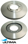 ULTIMA FRONT VENTED DISC BRAKE ROTOR SET TO SUIT MAZDA B2600 BRAVO UF 4G54 2.6L I4 OD 272MM