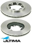 ULTIMA FRONT VENTED DISC BRAKE ROTOR SET TO SUIT NISSAN PATHFINDER D21 VG30E 3.0L V6