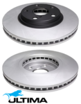 ULTIMA FRONT VENTED DISC BRAKE ROTOR SET TO SUIT TOYOTA ALPHARD ANH10R 2AZ-FE 2.4L I4