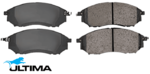 ULTIMA FRONT BRAKE PAD SET TO SUIT NISSAN MURANO Z51 QR25DE 2.5L I4 4WD ONLY