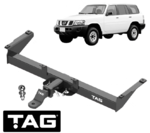 TAG HEAVY DUTY TOW BAR TO SUIT NISSAN PATROL GU Y61 TB45E TB48DE TD42 4.2L 4.5L 4.8L I6 WAGON ONLY