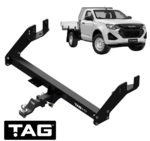 TAG HEAVY DUTY EXTENDED 3-PIECE DESIGN TOW BAR FOR ISUZU D-MAX TFR 4JJ3-TCX 3.0L I4 TRAYBACK ONLY