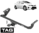 TAG STANDARD DUTY TOW BAR TO SUIT TOYOTA COROLLA ZRE182R 2ZR-FE 1.8L I4 HATCHBACK ONLY
