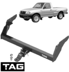 TAG HEAVY DUTY TOW BAR WITH REAR STEP TO SUIT MAZDA B2500 BRAVO UN UF WL WLT TURBO DIESEL 2.5L I4