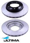 ULTIMA FRONT DISC BRAKE ROTOR SET TO SUIT TOYOTA LANDCRUISER PZJ70R PZJ73R 1PZ DIESEL 3.5L I5