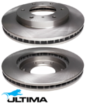 ULTIMA FRONT DISC BRAKE ROTOR SET TO SUIT MITSUBISHI PAJERO NM-NX 4M40T 4M41T 2.8L 3.2L I4 OD 290MM