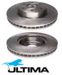 ULTIMA FRONT VENTED DISC BRAKE ROTOR SET TO SUIT NISSAN NAVARA NP300 D23 YD25DDTI 2.5L I4 OD 296MM
