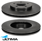 ULTIMA FRONT VENTED DISC BRAKE ROTOR SET TO SUIT FORD ESCAPE ZB ZC ZD L3 2.3L I4 OD 303MM