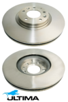 ULTIMA FRONT VENTED DISC BRAKE ROTOR SET TO SUIT MAZDA6 GG L3VDT TURBO 2.3L I4