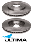 ULTIMA FRONT DISC BRAKE ROTOR SET TO SUIT NISSAN VQ40DE V9X TURBO DIESEL 3.0L 4.0L V6