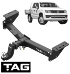 TAG HEAVY DUTY 3-PIECE DESIGN TOW BAR FOR VOLKSWAGEN AMAROK NF DXKA DXKB 2.0L I4 CAB CHASSIS ONLY