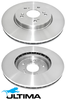 ULTIMA FRONT VENTED DISC BRAKE ROTOR SET FOR HONDA CR-V RE RM K24Z1 R20A5 K24Z9 2.0 2.4L I4 OD 296MM