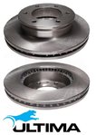 ULTIMA FRONT VENTED DISC BRAKE ROTOR SET TO SUIT MAZDA B2600 BRAVO UF 4G54 2.6L I4 SUITS 2D Utility