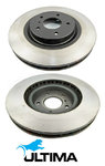 ULTIMA FRONT VENTED DISC BRAKE ROTOR SET TO SUIT NISSAN VQ35DE VQ35HR VQ25DD VQ30DD 2.5L 3.0L 3.5 V6